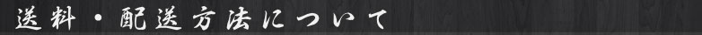 送料・配送方法について